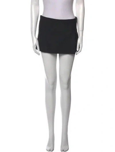 Pre-owned Miaou Pleated Accents Mini Skirt In Black