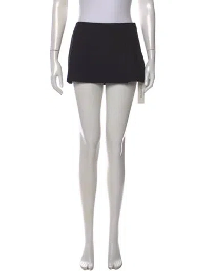 Pre-owned Miaou Pleated Accents Mini Skirt In Black