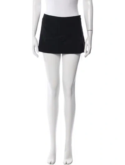 Pre-owned Miaou Pleated Accents Mini Skirt In Black