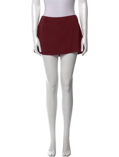 Pre-owned Miaou Pleated Accents Mini Skirt W/ Tags In Brown