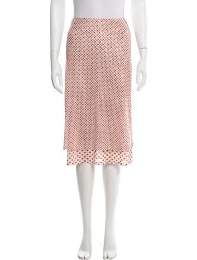 Pre-owned Miaou Polka Dot Print Knee-length Skirt In Neutral