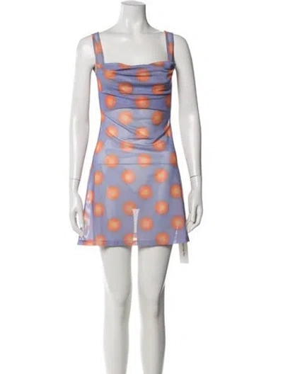 Pre-owned Miaou Polka Dot Print Mini Dress W/ Tags In Neutral