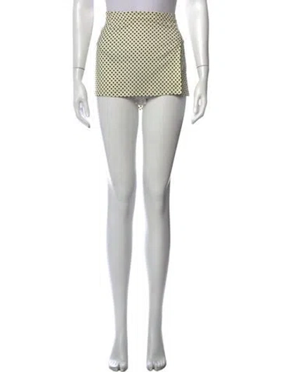 Pre-owned Miaou Polka Dot Print Mini Skirt In Neutrals
