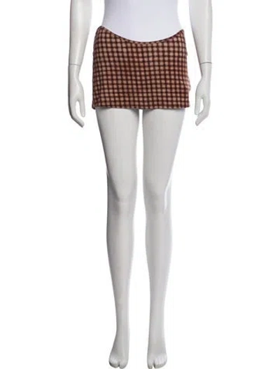 Pre-owned Miaou Polka Dot Print Mini Skirt In Pink