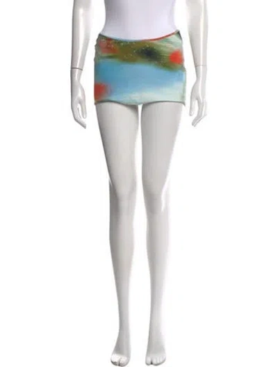 Pre-owned Miaou Printed Cover-up W/ Tags In Blue
