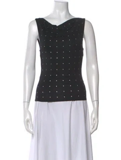 Pre-owned Miaou Printed Cowl Neck Top In Multi