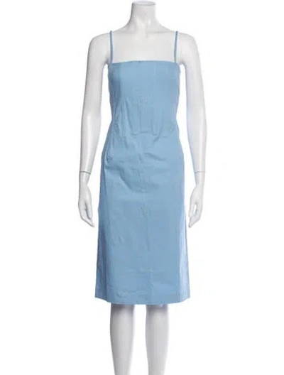 Pre-owned Miaou Printed Knee-length Dress In Blue