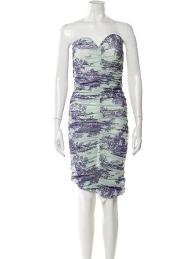 Pre-owned Miaou Printed Knee-length Dress In Multi