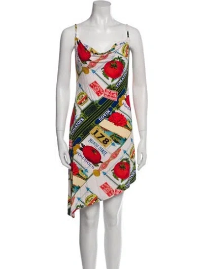 Pre-owned Miaou Printed Knee-length Dress In Red