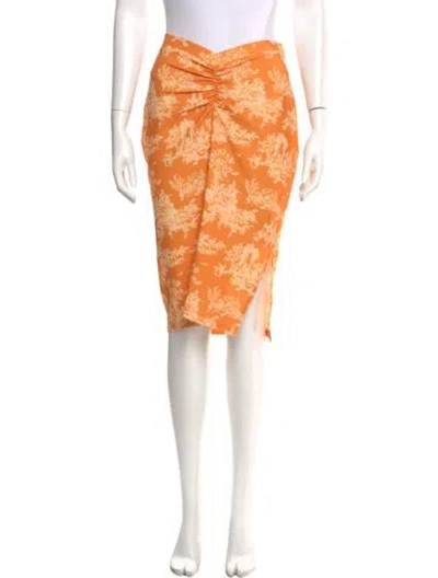Pre-owned Miaou Printed Knee-length Skirt In Orange