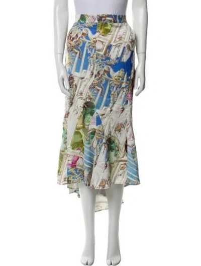 Pre-owned Miaou Printed Midi Length Skirt In Multi