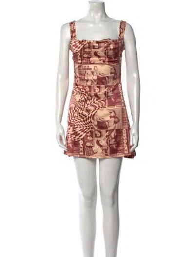 Pre-owned Miaou Printed Mini Dress