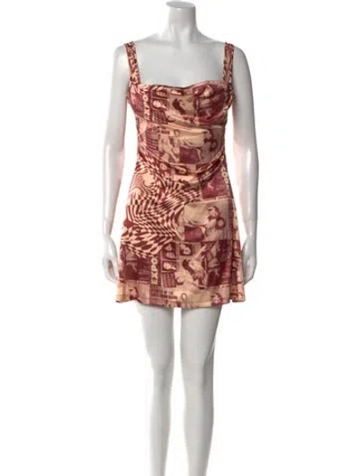 Pre-owned Miaou Printed Mini Dress