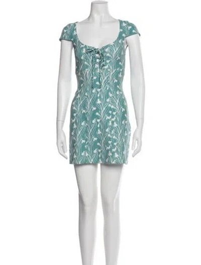 Pre-owned Miaou Printed Mini Dress In Multi