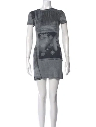 Pre-owned Miaou Printed Mini Dress In Multi