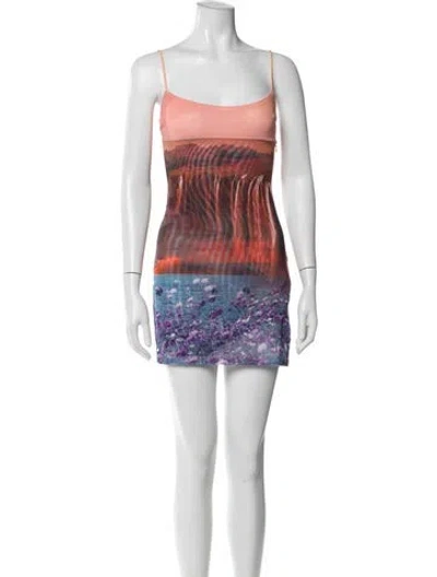Pre-owned Miaou Printed Mini Dress In Multi