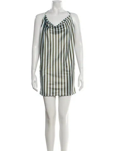 Pre-owned Miaou Printed Mini Dress In Yellow