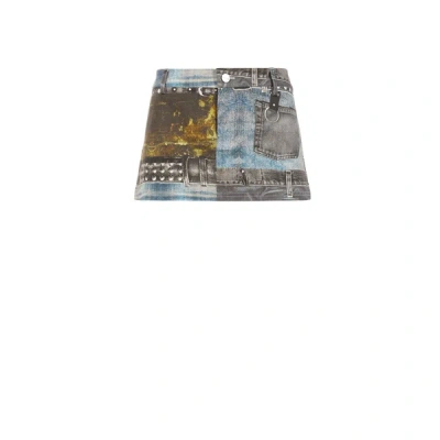 Miaou Printed Mini Skirt In Black