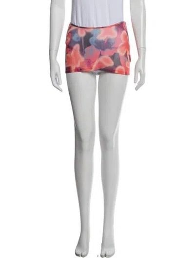 Pre-owned Miaou Printed Mini Skirt In Multi