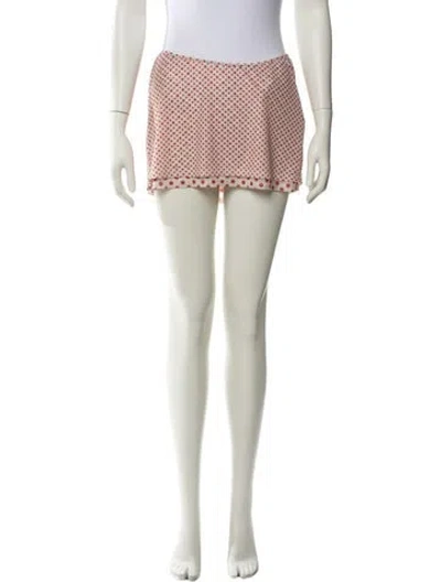 Pre-owned Miaou Printed Mini Skirt In Neutral