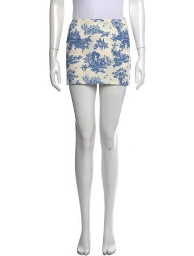 Pre-owned Miaou Printed Mini Skirt In Pink