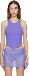 Miaou Purple Hannah Jewett Edition Bobbi Tank Top In Periwinkle