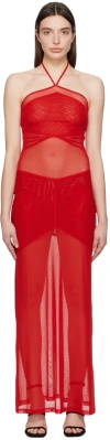 Miaou Red Serena Maxi Dress In Scarlet