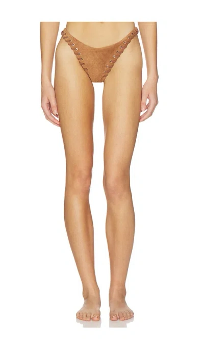 Miaou Rio Bikini Bottom In Brown