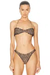 Miaou Rio Bikini Top In Leopard