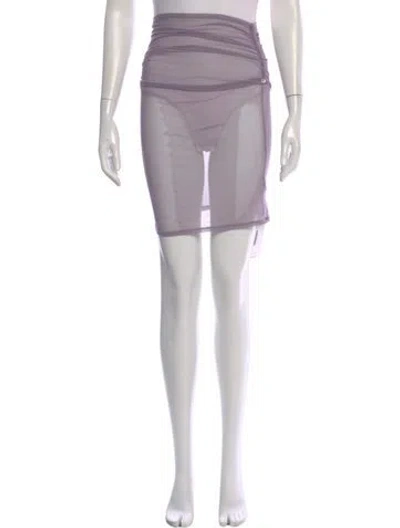 Pre-owned Miaou Ruffle Embellishment Mini Skirt W/ Tags In Purple