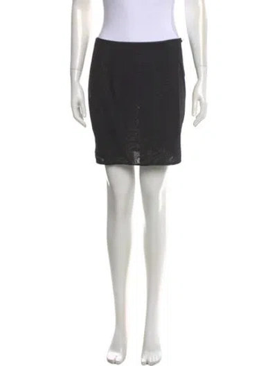 Pre-owned Miaou Scalloped Accent Mini Skirt W/ Tags In Black