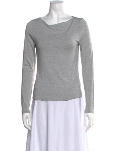 Pre-owned Miaou Scoop Neck Long Sleeve T-shirt W/ Tags In Gray