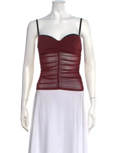 Pre-owned Miaou Scoop Neck Sleeveless Crop Top In Multi