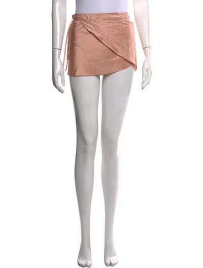 Pre-owned Miaou Silk Mini Skirt In Black