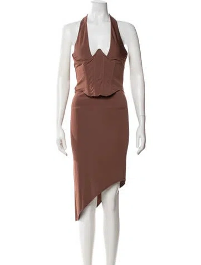 Pre-owned Miaou Skirt Set In Brown