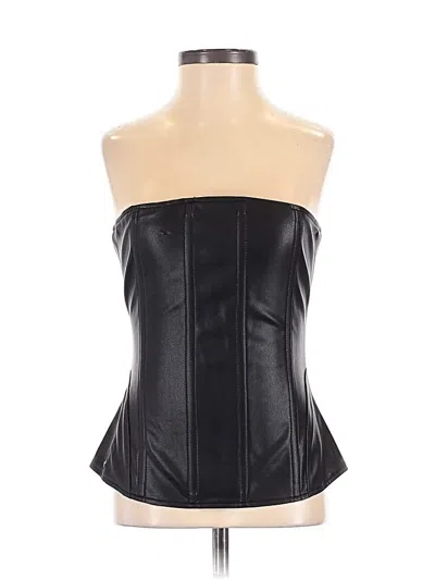 Pre-owned Miaou Sleeveless Top Black Strapless Neckline Tops