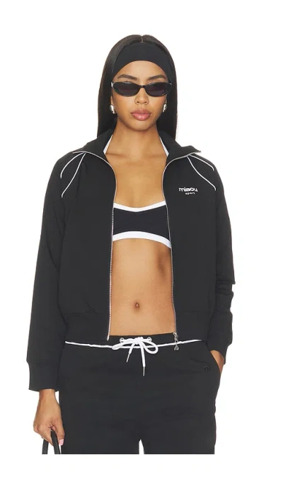 Miaou Sport Zip Up Jacket In Black