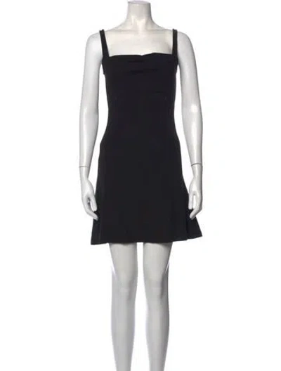 Pre-owned Miaou Square Neckline Mini Dress In Black