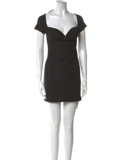 Pre-owned Miaou Square Neckline Mini Dress W/ Tags In Black
