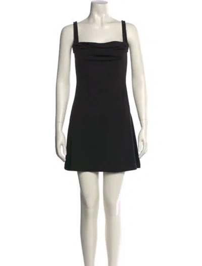 Pre-owned Miaou Square Neckline Mini Dress W/ Tags In Black
