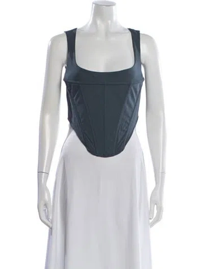 Pre-owned Miaou Square Neckline Sleeveless Crop Top In Pink