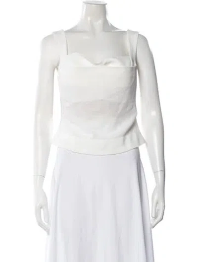 Pre-owned Miaou Square Neckline Sleeveless Top In Neutral