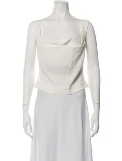 Pre-owned Miaou Square Neckline Sleeveless Top In Neutrals