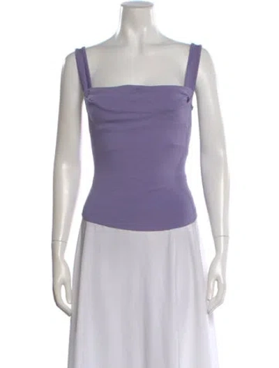 Pre-owned Miaou Square Neckline Sleeveless Top In Purple