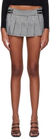 Miaou Ssense Work Capsule – Black & White Reno Miniskirt In Ondine Gingham