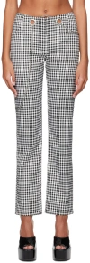 Miaou Ssense Work Capsule – Black & White Tommy Trousers In Ondine Gingham