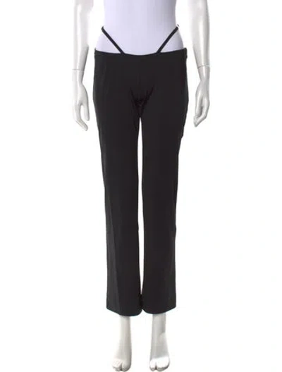 Pre-owned Miaou Straight Leg Pants In Black