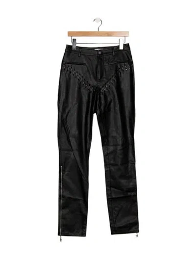 Pre-owned Miaou Straight Leg Pants In Black