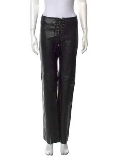 Pre-owned Miaou Straight Leg Pants In Black