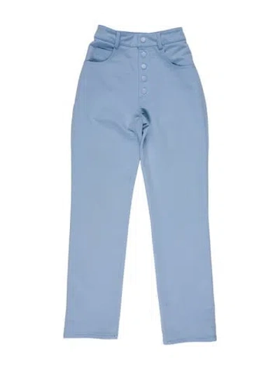 Pre-owned Miaou Straight Leg Pants In Blue